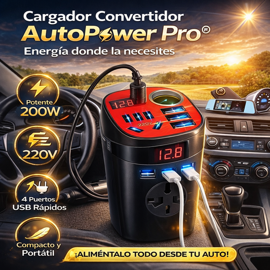 Cargador Convertidor AutoPower Pro® | Energía donde la necesites