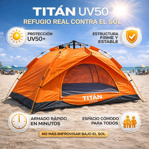 TITÁN UV50 | TIENDA DE CAMPAÑA PORTÁTIL | PAGA 1 LLEVA 2